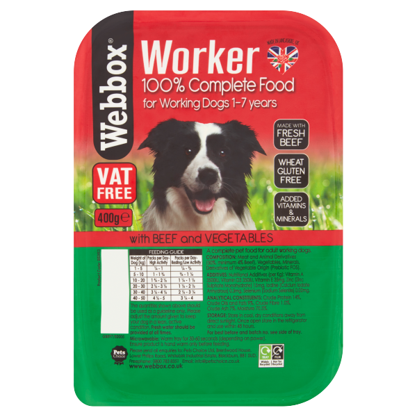 Webbox Worker Beef & Vegetable Tray 400g