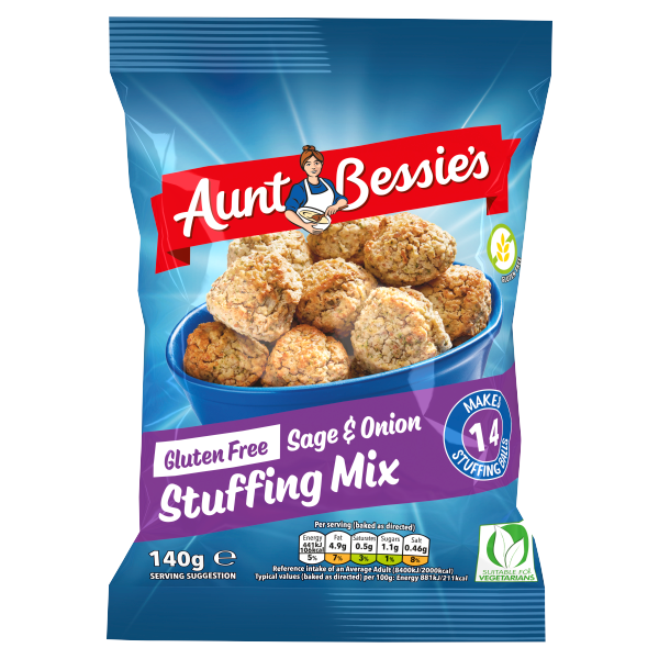 Aunt Bessie's Gluten Free Sage & Onion Stuffing Mix 140g