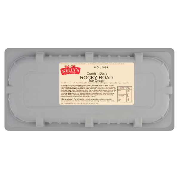 Kelly's Cornish Rocky Road Ice Cream 4.5ltr