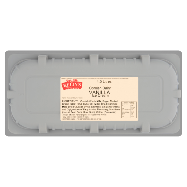 Kelly's Cornish Vanilla Ice Cream 4.5ltr