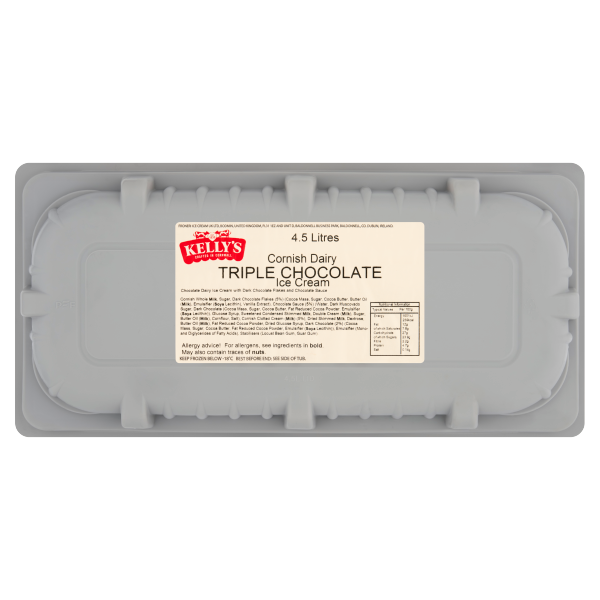 Kelly's Cornish Triple Chocolate Ice Cream 4.5ltr