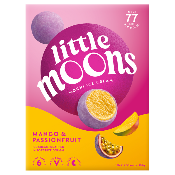 Little Moons Mochi Ice Cream Passionfruit & Mango 6 x 32g (192g)