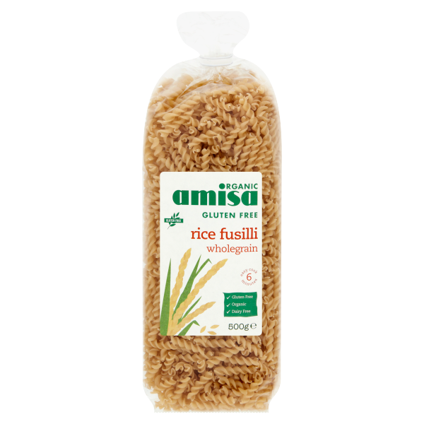 Amisa Organic Gluten Free Wholegrain Rice Fusilli 500g