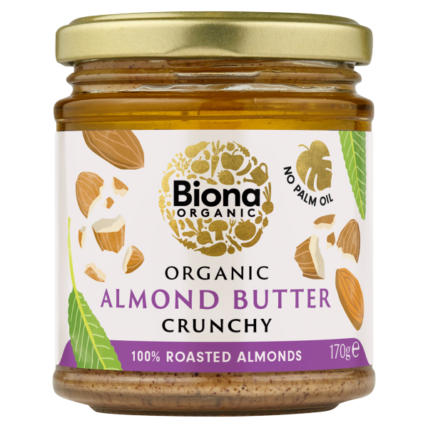 Biona Organic Almond Butter Crunchy 170g