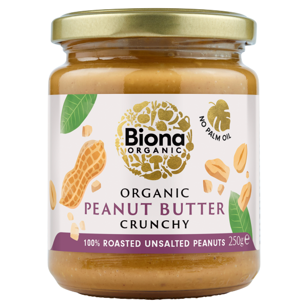 Biona Peanut Butter Organic Crunchy no salt 250g