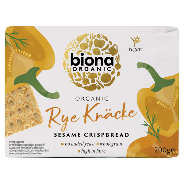 Biona Organic Rye Knaecke Sesame Crispbread 200g