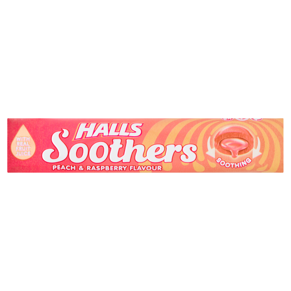 Halls Soothers Peach & Raspberry Flavour 45g