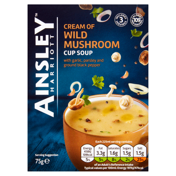 Ainsley Harriott Cream of Wild Mushroom Cup Soup 75g