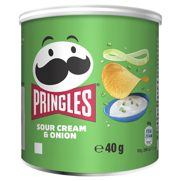 Pringles Sour Cream & Onion Crisps Can 40g We Get Any Stock