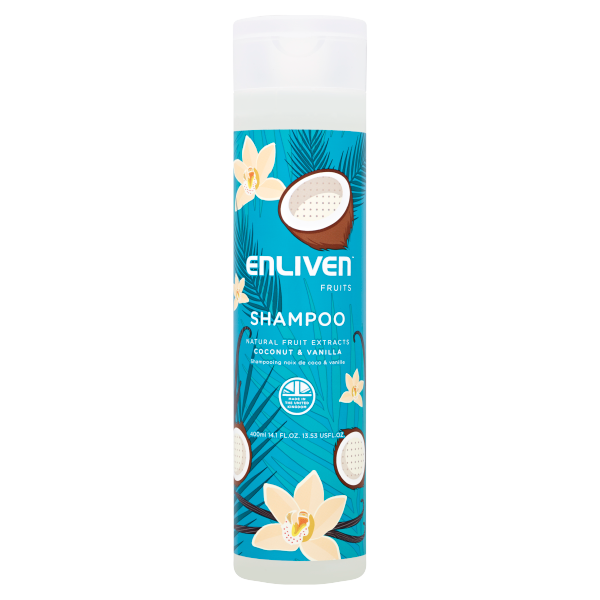 Enliven Natural Fruit Extracts Coconut & Vanilla Shampoo 400ml We Get