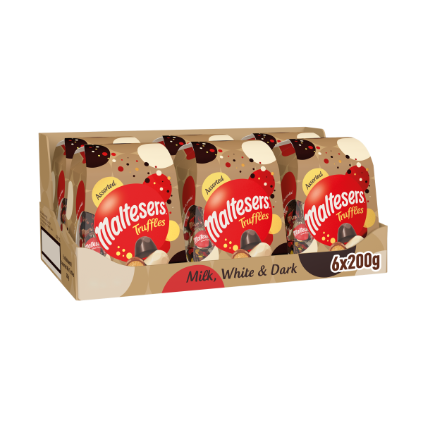Maltesers Assorted Truffles White, Dark and Milk Chocolate Gift Box 200g