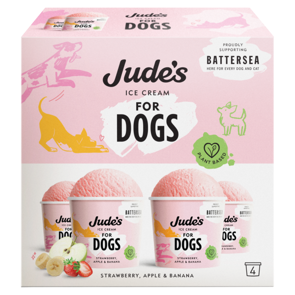 Jude's Ice Cream for Dogs Strawberry, Apple & Banana 4 x 90ml (360ml)