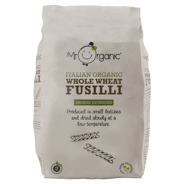 Mr Organic Italian Organic Whole Wheat Fusilli 500g