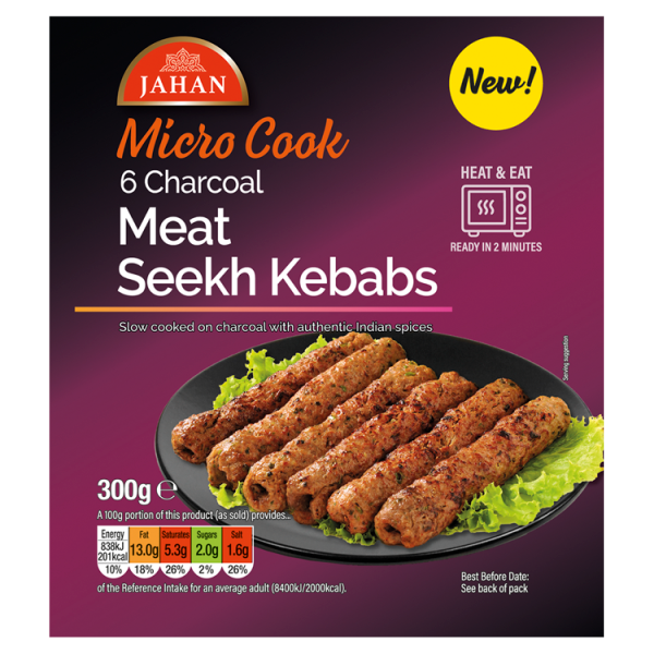 Jahan 6 Charcoal Meat Seekh Kebabs 300g
