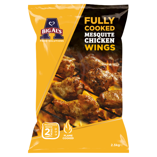 Big Al's Fully Cooked Mesquite Chicken Wings 2.5kg
