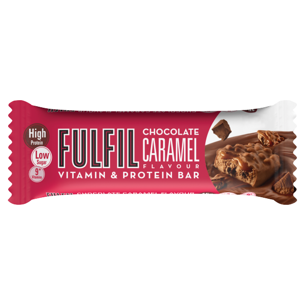 FULFIL Chocolate Caramel Flavour Vitamin & Protein Bar 40g We Get Any