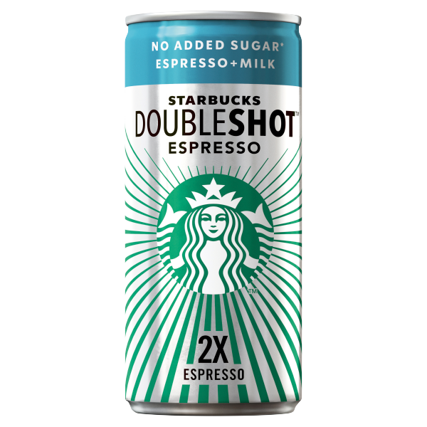 Starbucks Can DoubleShot Espresso No Added Sugar Iced Coffee Drink