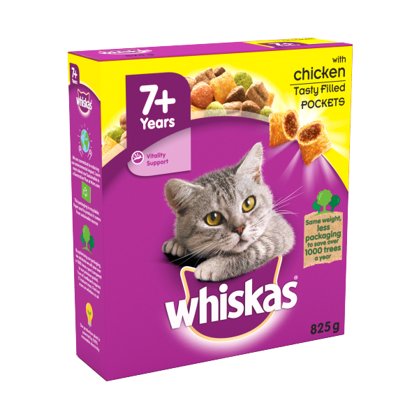 Whiskas Senior Complete Dry Cat Food Biscuits Chicken 825g We Get Any
