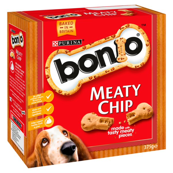 Bonio Dog Biscuit Meaty Chip 375g