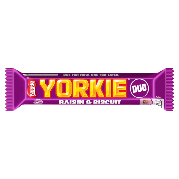 Yorkie Raisin & Biscuit Chocolate Duo Bar 66g We Get Any Stock