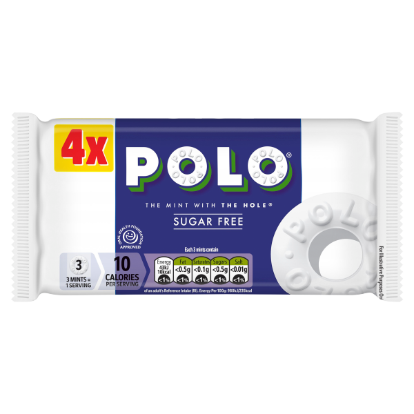 Polo Sugar Free Mint Tube Multipack 33.4g 4 Pack