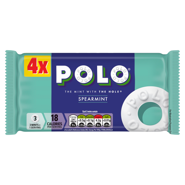 Polo Spearmint Mint Tube Multipack 34g 4 Pack