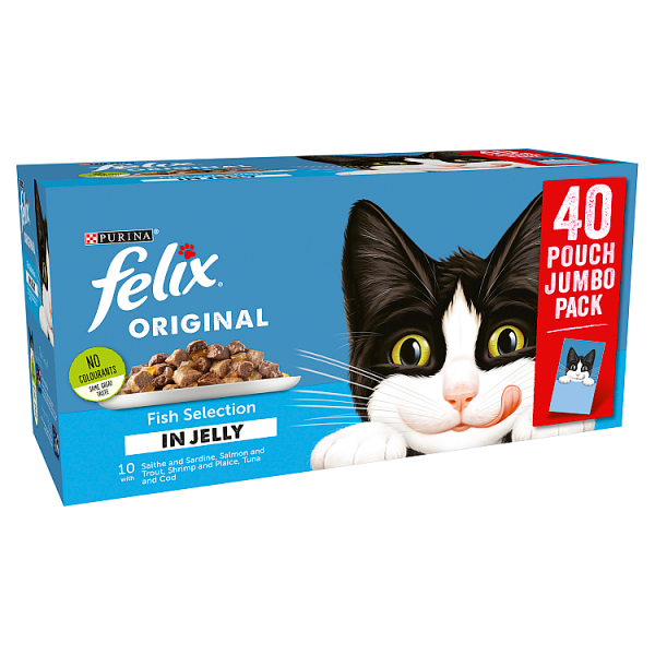 FELIX Fish Selection In Jelly Wet Cat Food 40 x 100g We Get Any