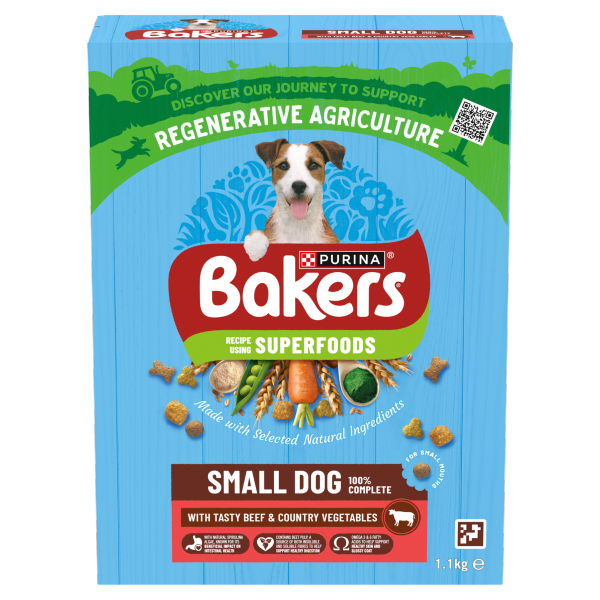 BAKERS Small Dog Beef with Vegetables Dry Dog Food 1.1kg