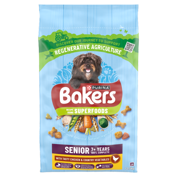 BAKERS Senior Chicken with Vegs Dry Dog Food 12.5kg