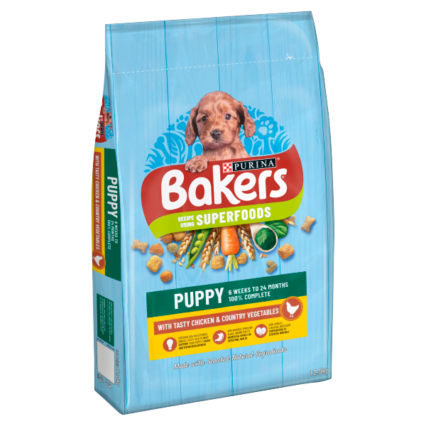 BAKERS Puppy Chicken with Vegs Dry Dog Food 12.5kg We Get Any Stock