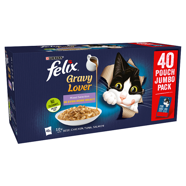 FELIX AS GOOD AS IT LOOKS GRAVY LOVER Mixed Selection Wet Cat Food