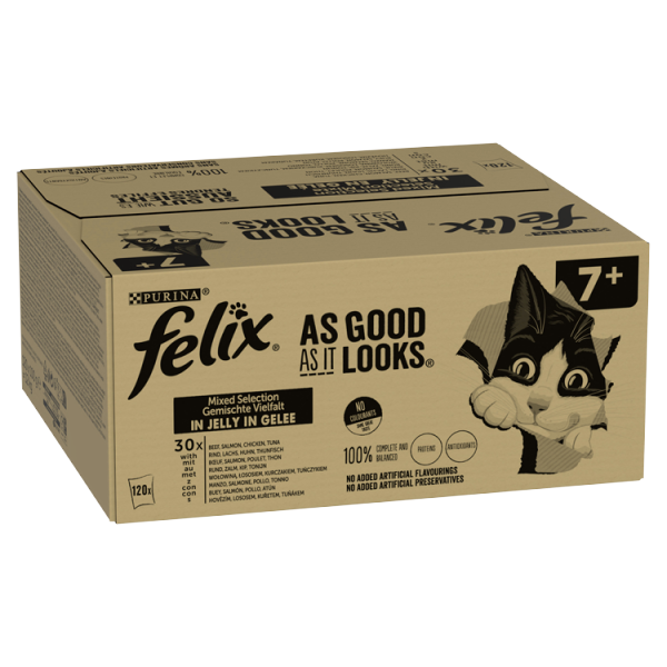 Felix As Good As It Looks Senior Mixed Selection in Jelly Wet Cat Food
