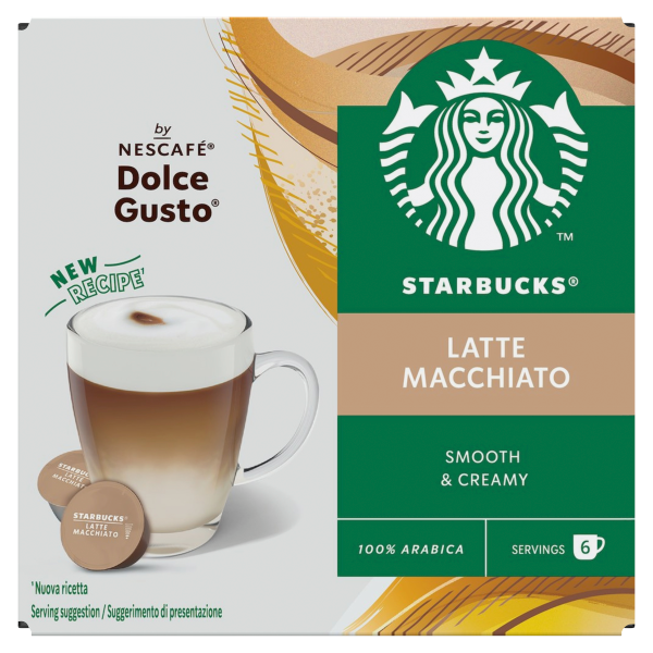 Starbucks Latte Macchiato by Nescafe Dolce Gusto Coffee Pods x 12 - We Get  Any Stock