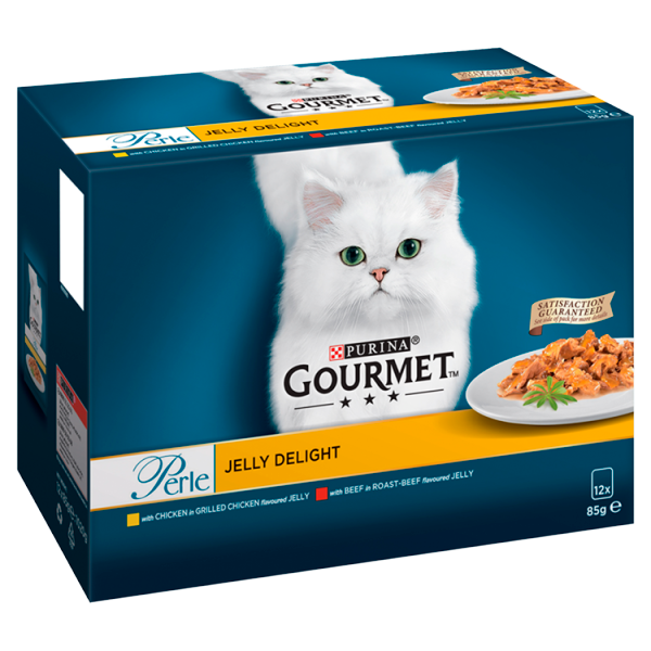 Gourmet Perle Jelly Delight Meat Selection 12 x 85g (1020g) We Get