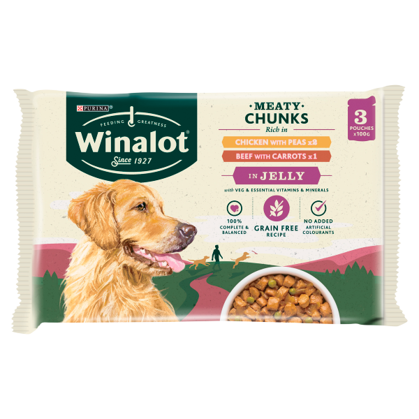 WINALOT Adult Dog Food Pouch Mixed in Jelly 3 x 100g We Get Any Stock