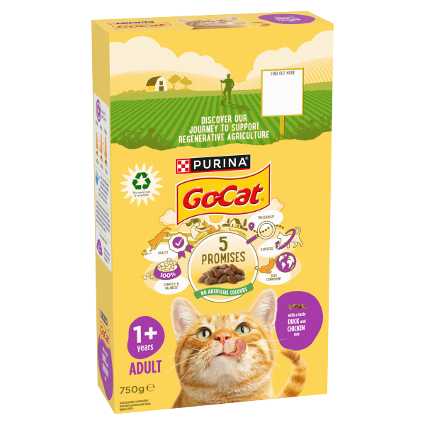 Go-Cat® with Duck and Chicken Mix Dry Cat Food 750g