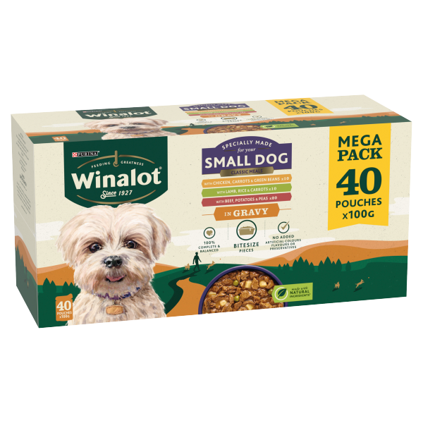 Winalot Small Dog Food Pouch Mixed in Gravy 40 x 100g