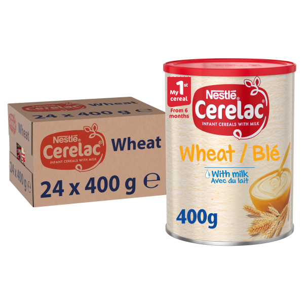 CERELAC Wheat Based Fortified Baby Cereal, Just Add Water, 6 Months+, 400g