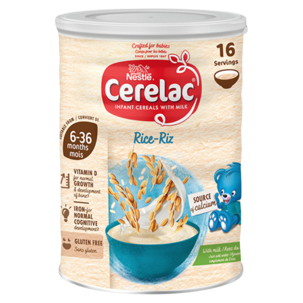 CERELAC Rice Based Fortified Baby Cereal, Just Add Water, 6 Months+