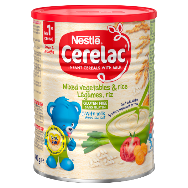 CERELAC Rice Based Fortified Baby Cereal with Mixed Vegetables, Just