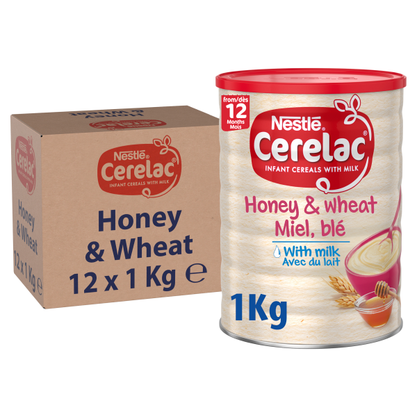 CERELAC Wheat Based Fortified Baby Cereal with Honey & Wheat, Just Add Water, 12 Months+, 1kg