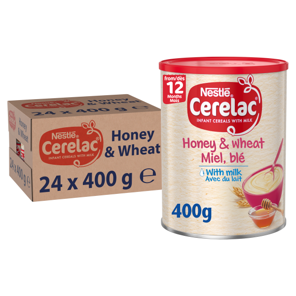 CERELAC Wheat Based Fortified Baby Cereal with Honey & Wheat, Just Add Water, 12 months+, 400g