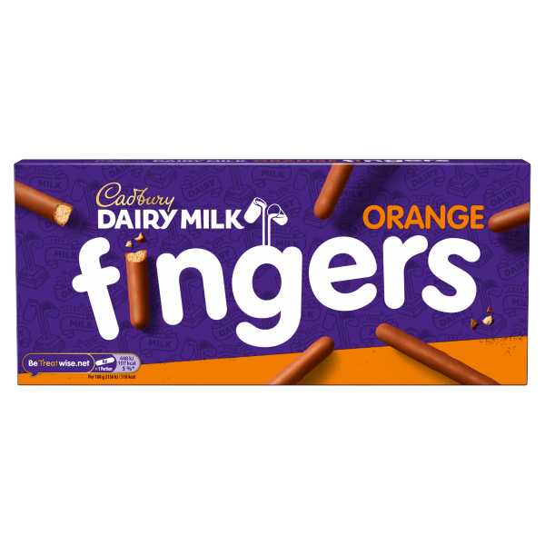 Cadbury Dairy Milk Orange Fingers Chocolate Biscuits 114g