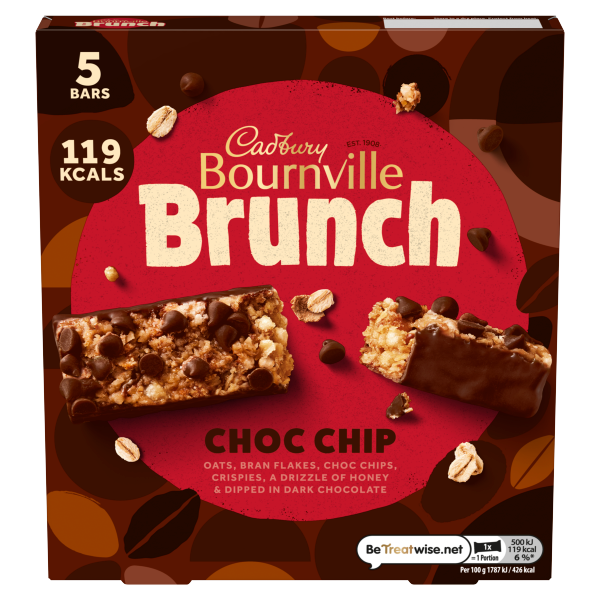 Cadbury Bournville Brunch Choc Chip 5 x 28g (140g)