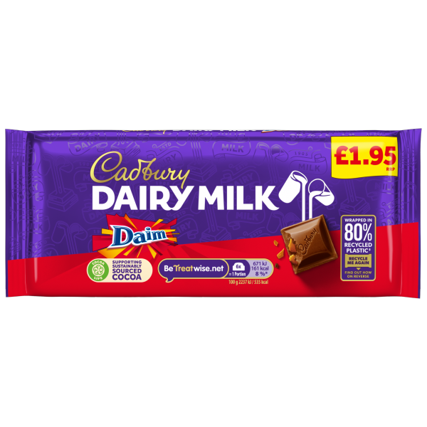 Cadbury Dairy Milk Daim Pm £1.95 100g