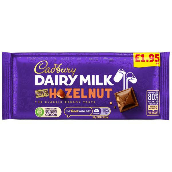 Cadbury Dairy Milk Chopped Hazelnut Pm £1.95 95g