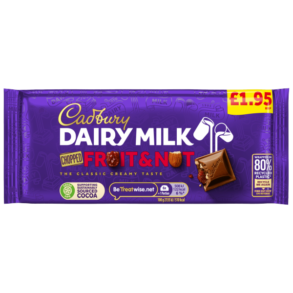 Cadbury Dairy Milk Fruit & Nut Pm £1.95 95g
