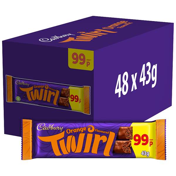 Cadbury Twirl Orange Chocolate Bar 43g