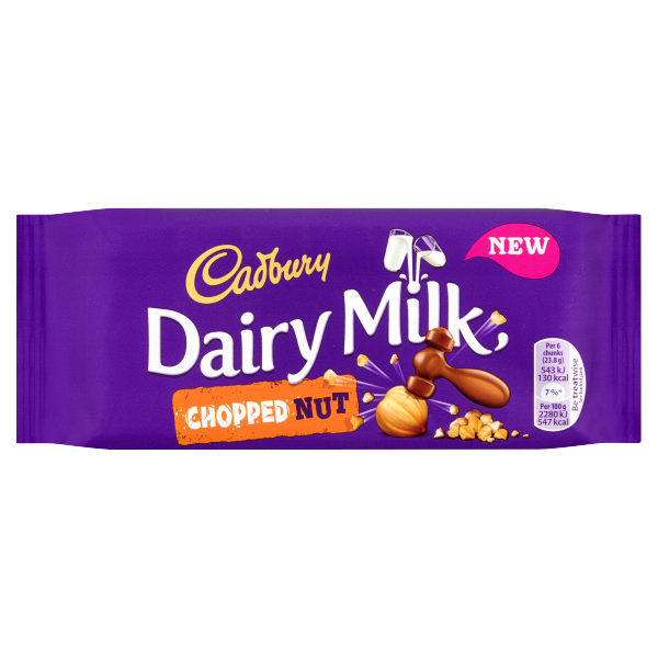 Cadbury Dairy Milk Chopped Nut Chocolate Bar 95g