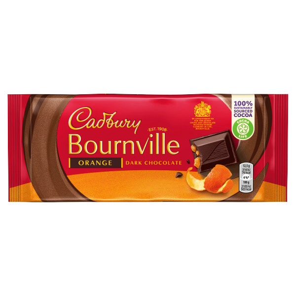 Cadbury Bournville Orange Dark Chocolate Bar 100g